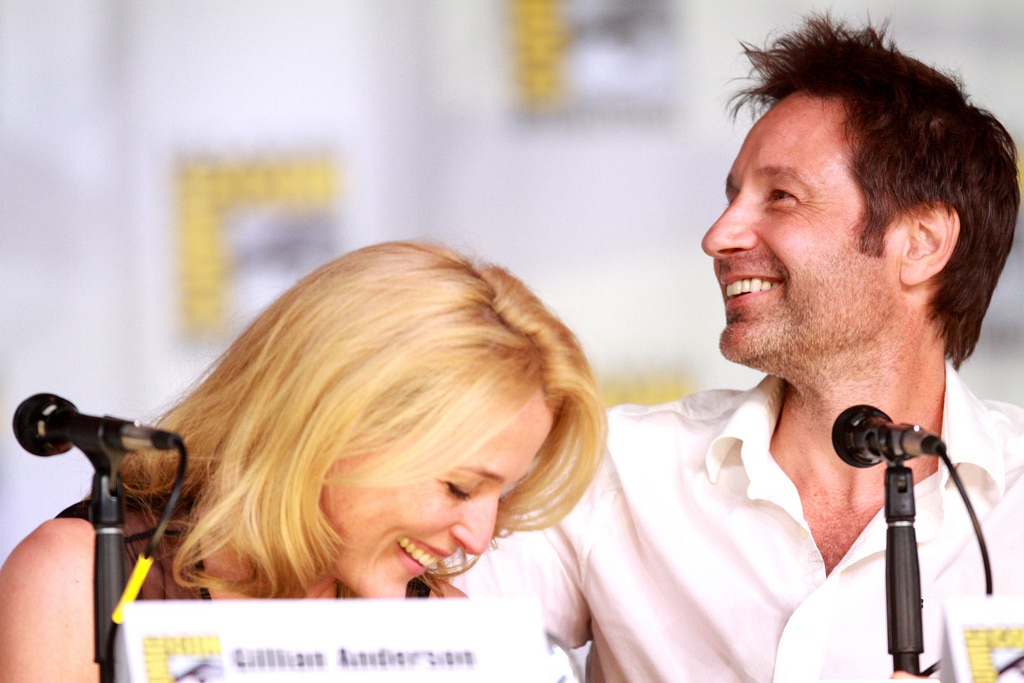 Gillian Anderson and David Duchovny of The X-Files